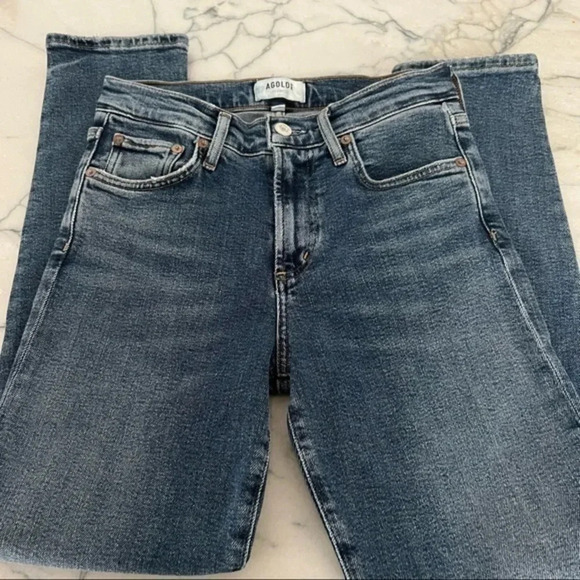 Agolde toni mid rise jeans size 24 - Picture 3 of 6